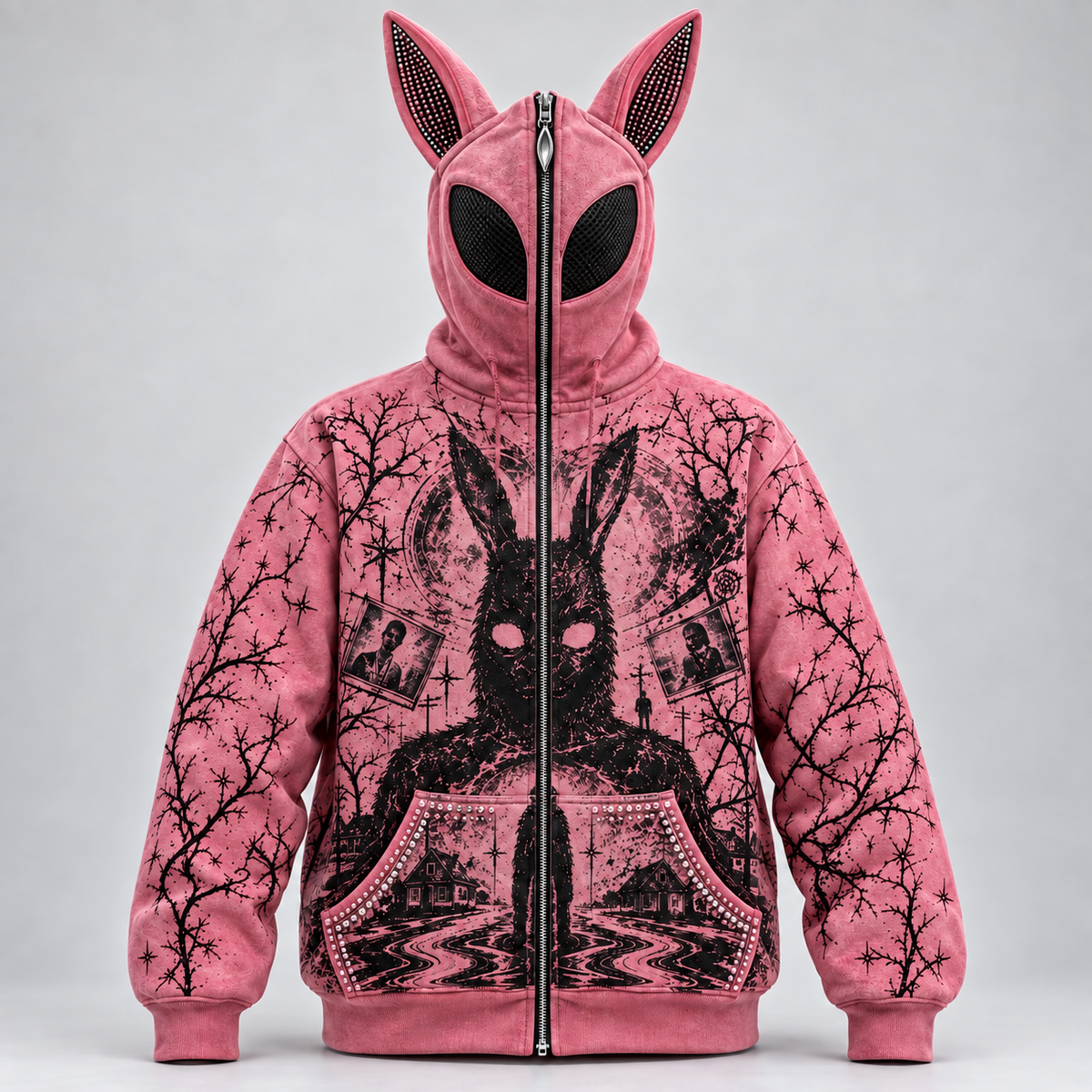 full zip frank dark hoodie