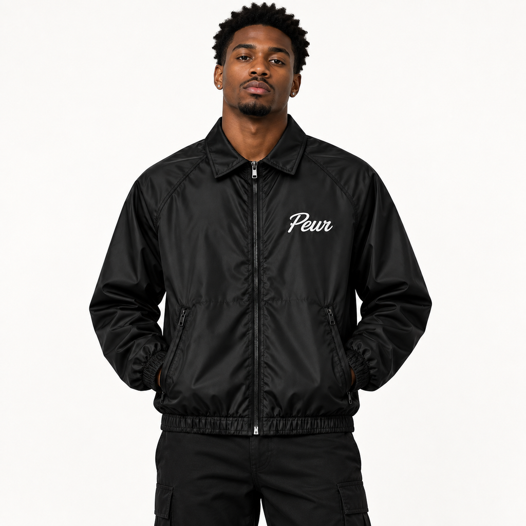 Peur windbreaker script logo jacket