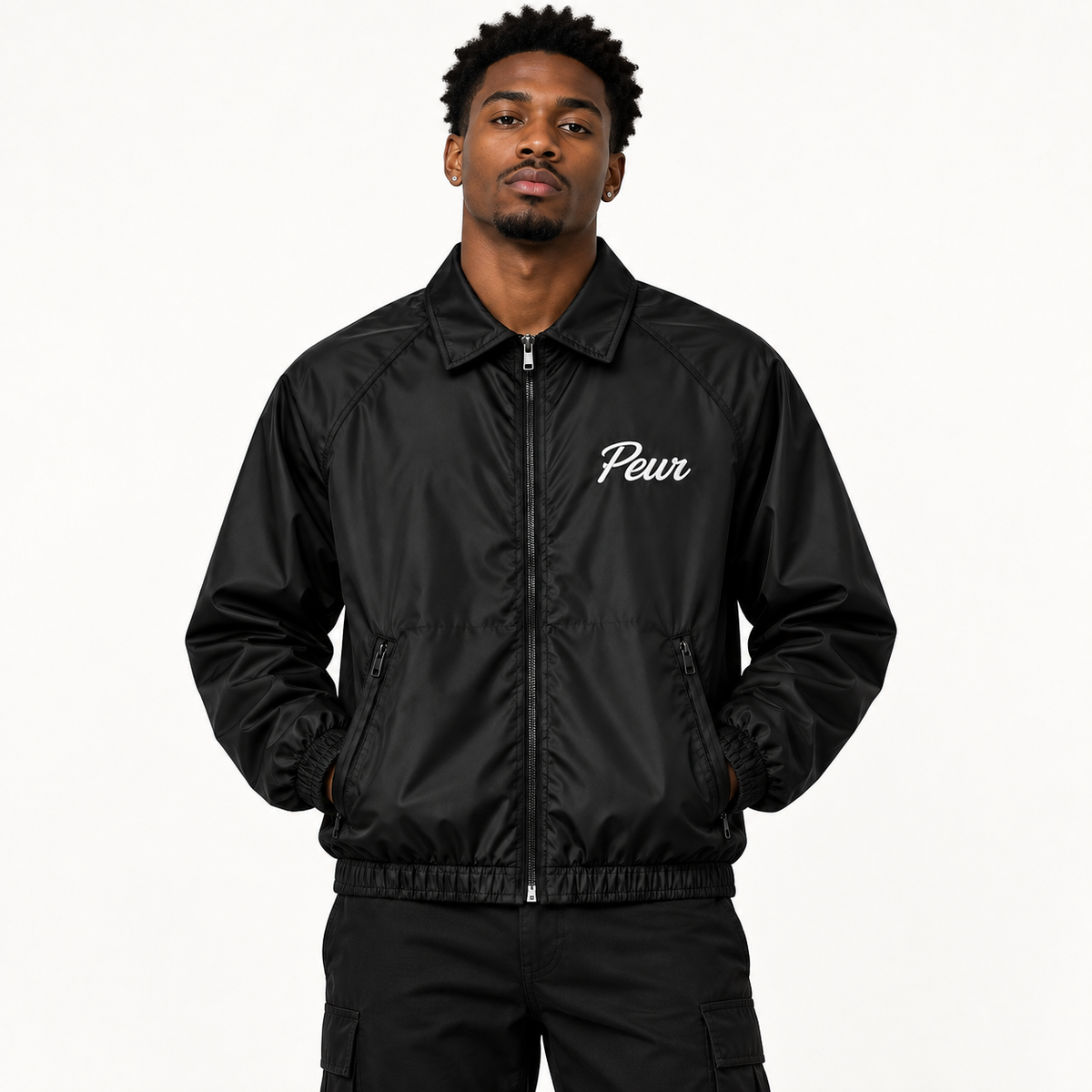 Peur windbreaker script logo jacket