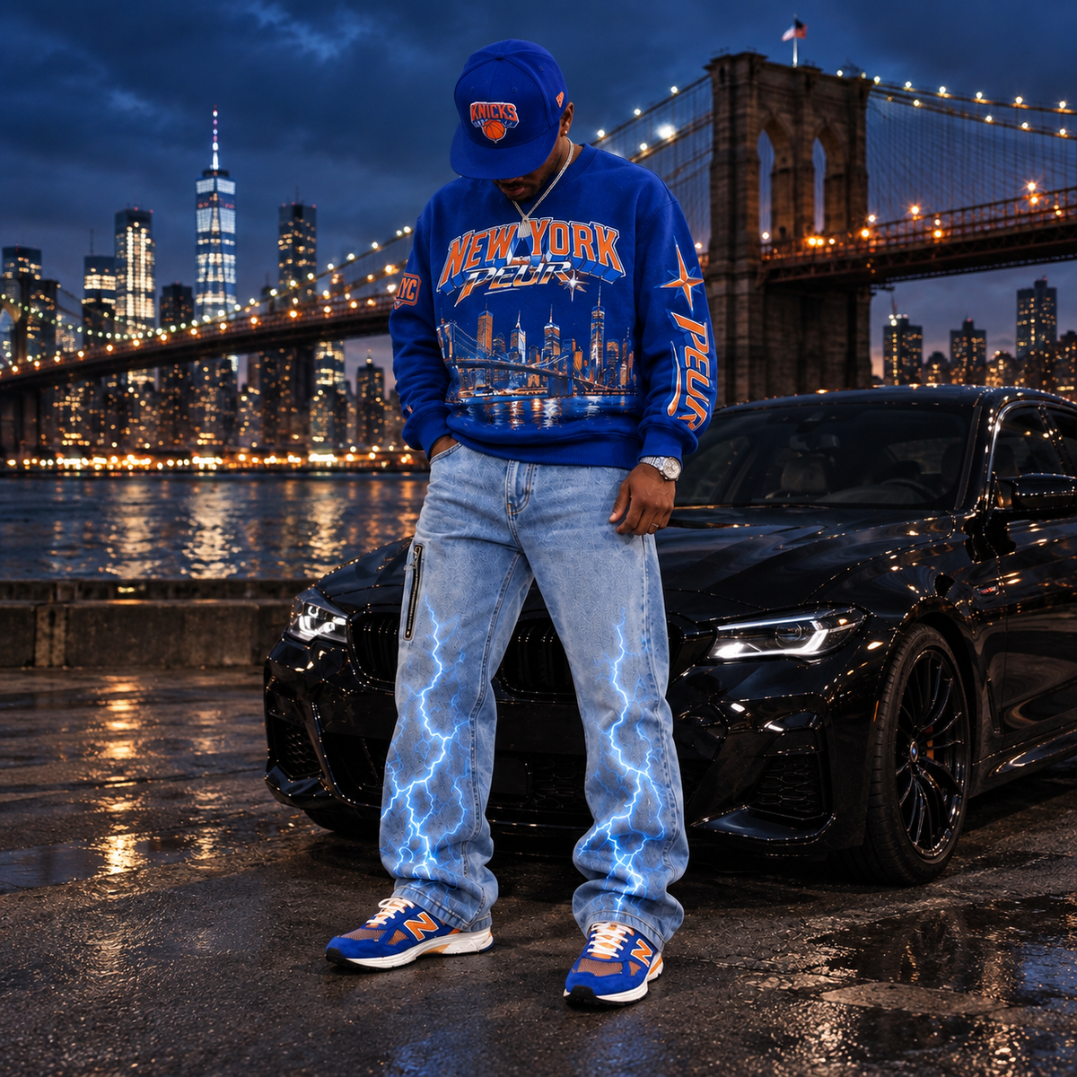 Brooklyn bridge PEUR skyline L/S shirt